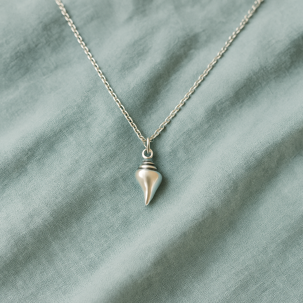 Sterling Silver Conch Shell Pendant Necklace : Ocean Inspired Jewellery