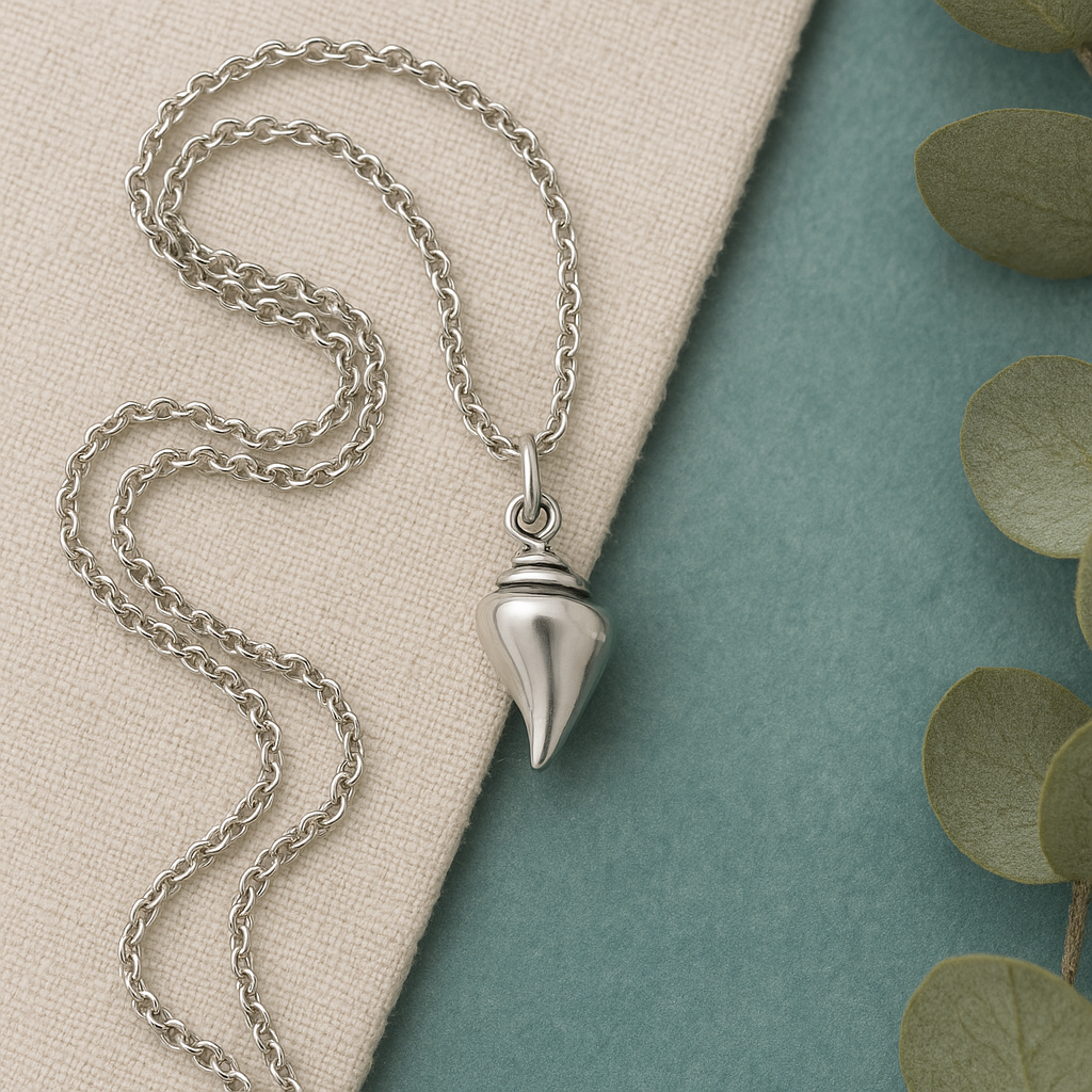 Sterling Silver Conch Shell Pendant Necklace : Ocean Inspired Jewellery
