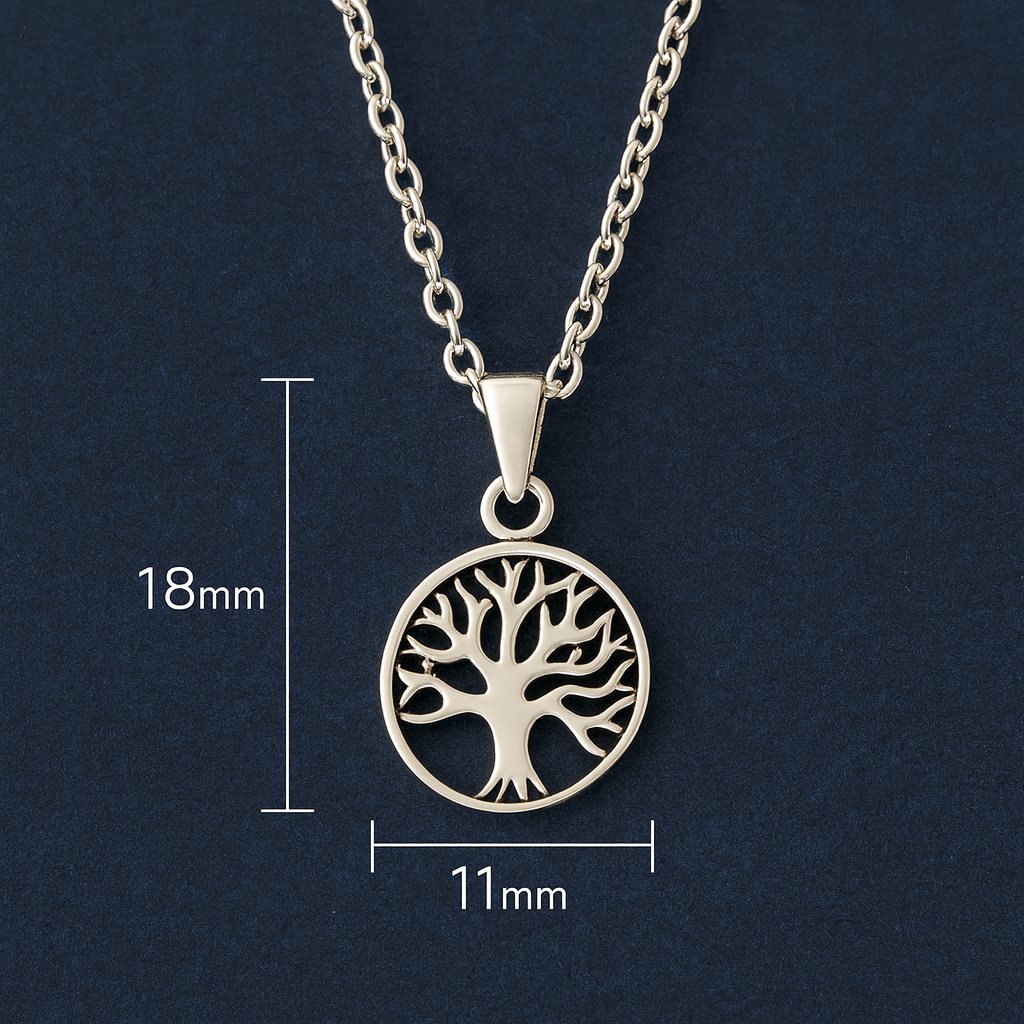 Sterling Silver Tree of Life Necklace: Family Tree Pendant