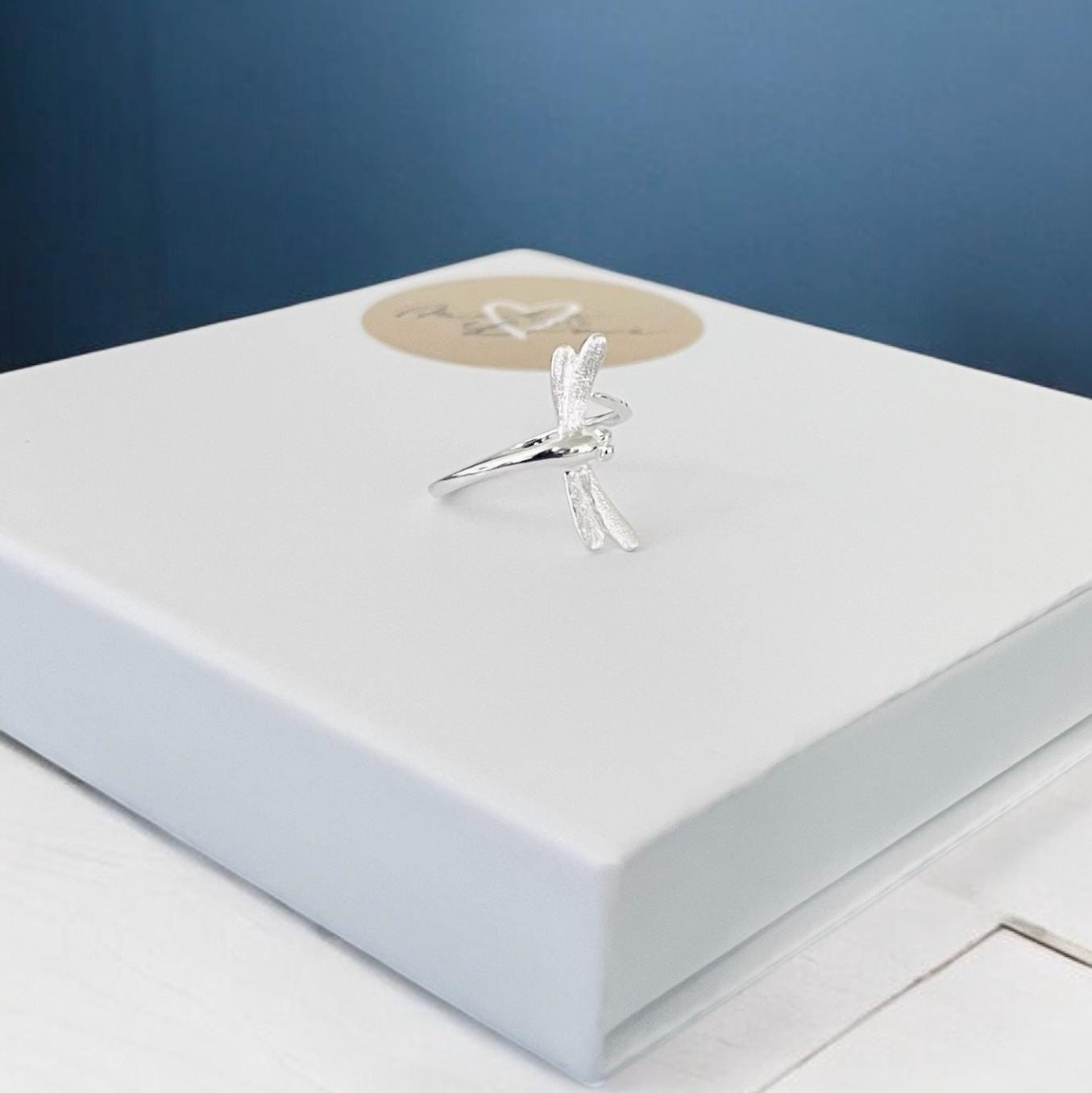 Adjustable Sterling Silver Dragonfly Ring: Nature-Inspired Jewellery
