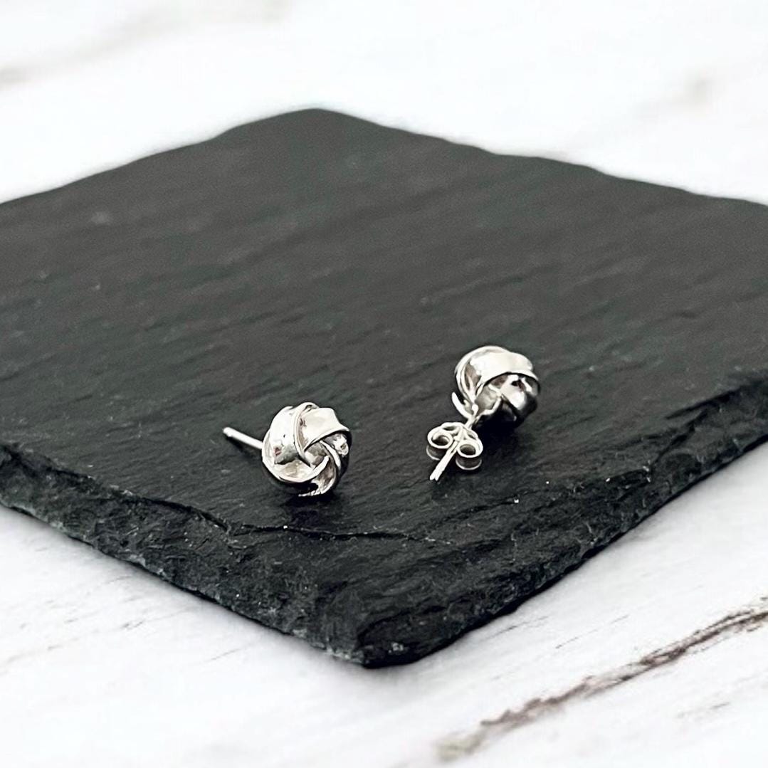 Sterling Silver Knot Stud Earrings: Elegant Everyday Jewellery