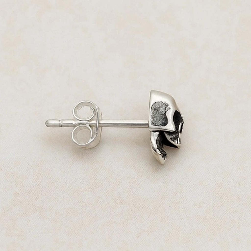 Sterling Silver Skull Stud Earrings: Gothic, Punk, Edgy Jewellery