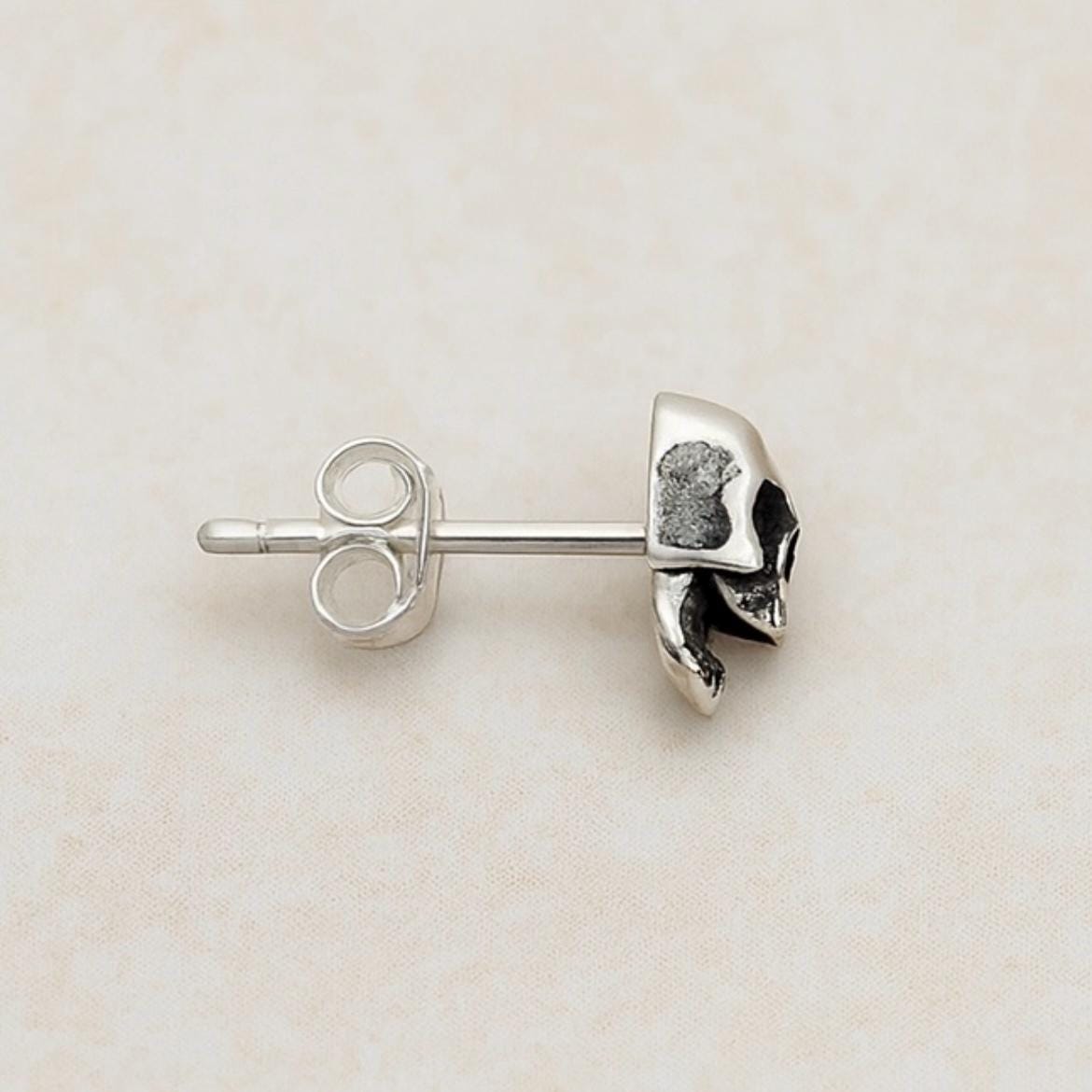 Sterling Silver Skull Stud Earrings: Gothic, Punk, Edgy Jewellery