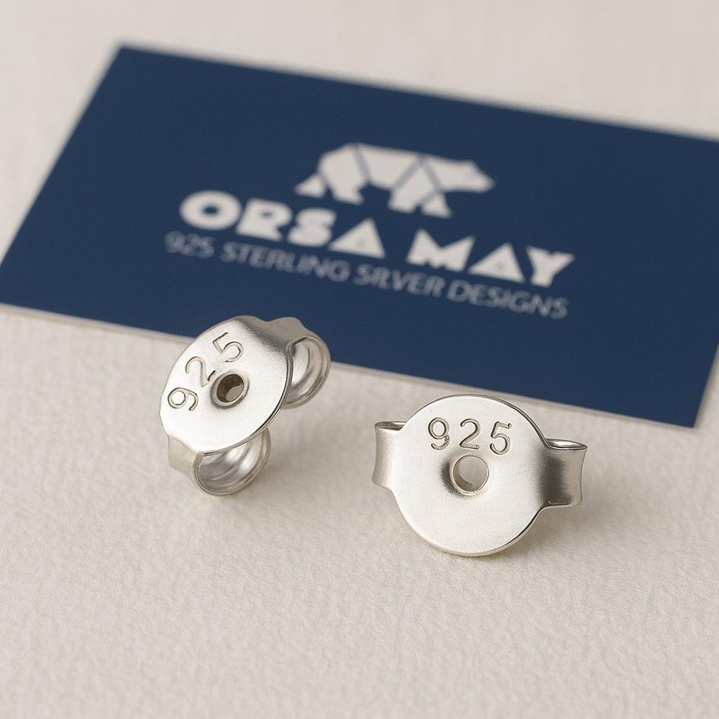 Sterling Silver Tiny Mushroom Stud Earrings: Dainty Woodland Design
