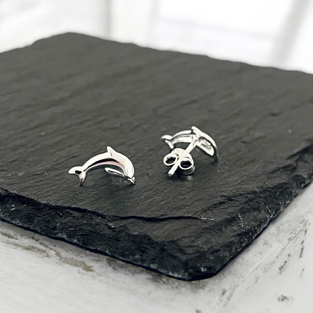 Sterling Silver Dolphin Stud Earrings: Ocean-Inspired Jewellery