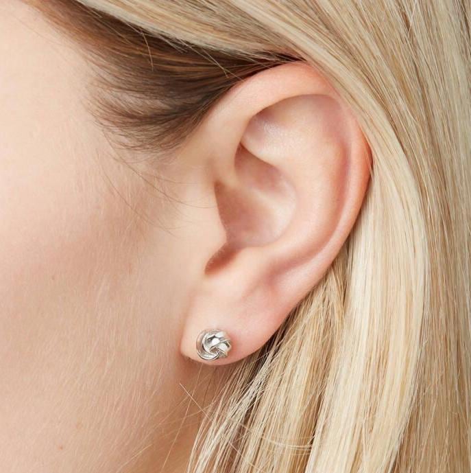 Sterling Silver Knot Stud Earrings: Elegant Everyday Jewellery