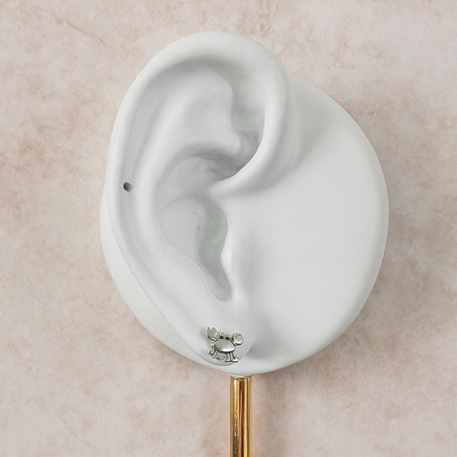 Sterling Silver Crab Stud Earrings – Ocean Inspired Sea Life Jewellery