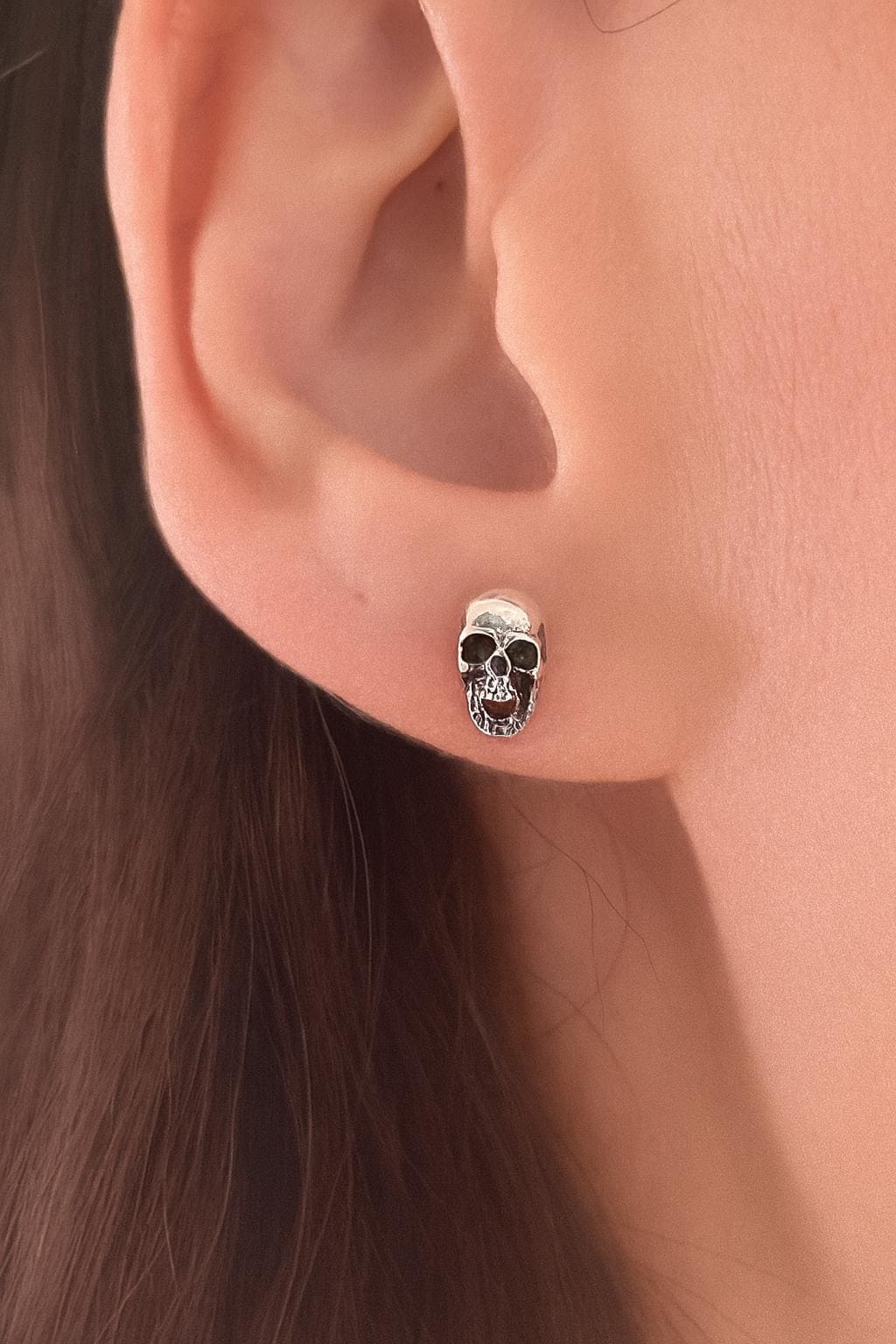 Sterling Silver Skull Stud Earrings: Gothic, Punk, Edgy Jewellery