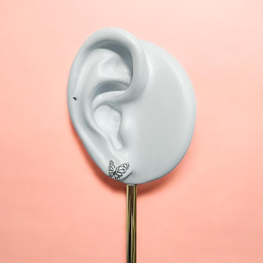 Sterling Silver Butterfly Stud Earrings : Dainty Nature Inspired Jewellery