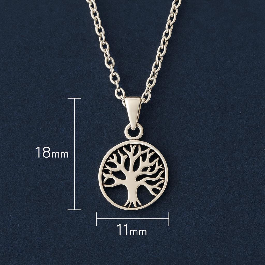 Sterling Silver Tree of Life Necklace: Family Tree Pendant